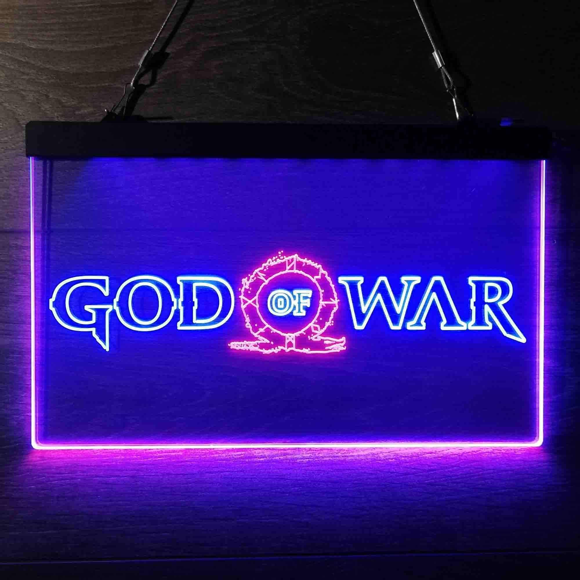 God Of War Banner Dual LED Neon Light Sign